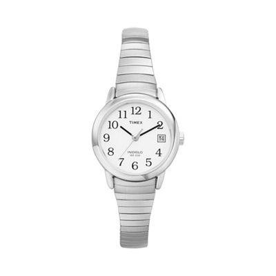 Ladies easy reader white dial with expansion band watch t2h371